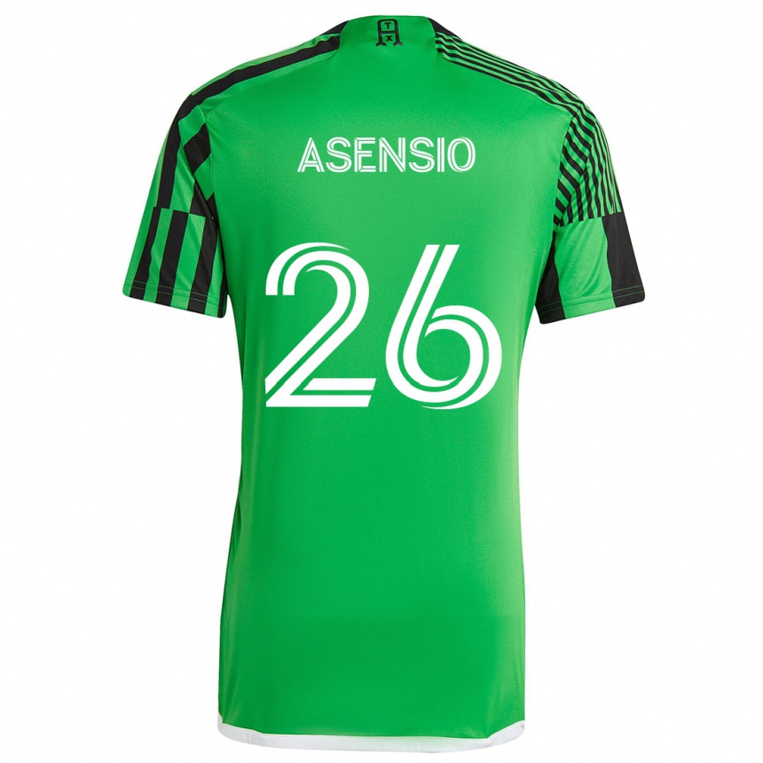 Kids Football Charlie Asensio #26 Green Black Home Jersey 2024/25 T-Shirt Uk