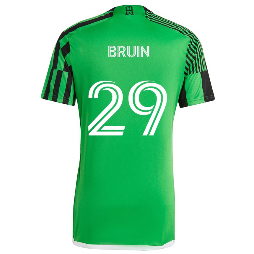 Kids Football Will Bruin #29 Green Black Home Jersey 2024/25 T-Shirt Uk