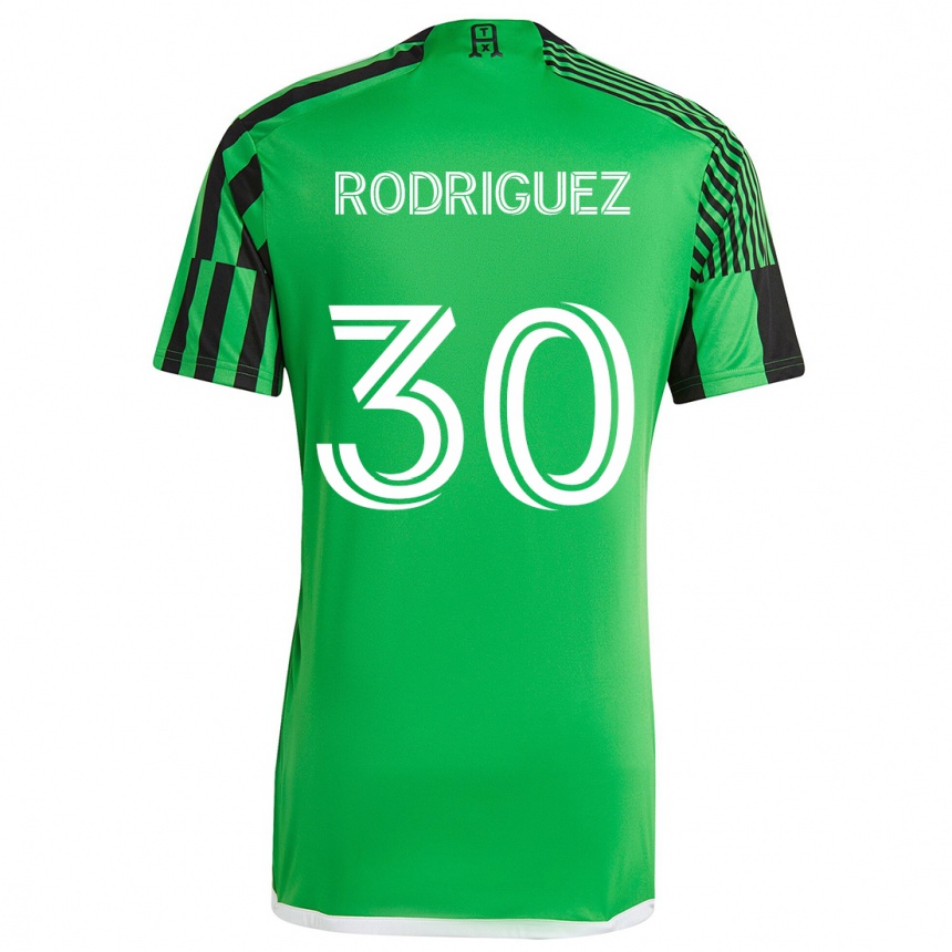 Kids Football Memo Rodríguez #30 Green Black Home Jersey 2024/25 T-Shirt Uk