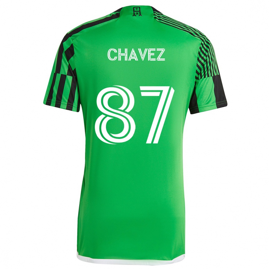 Kids Football Alfonso Ocampo-Chávez #87 Green Black Home Jersey 2024/25 T-Shirt Uk