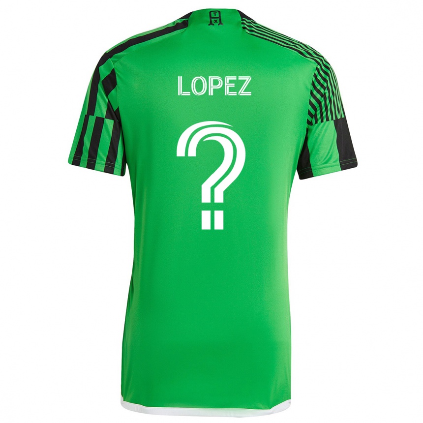 Kids Football Eric López #0 Green Black Home Jersey 2024/25 T-Shirt Uk