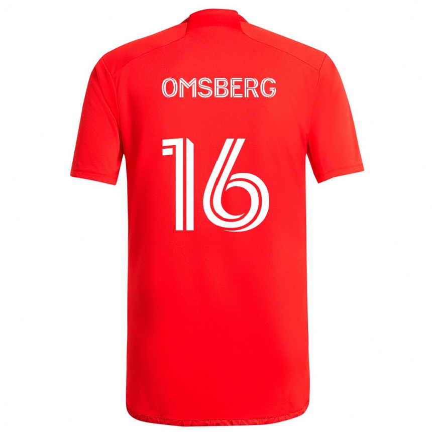 Kids Football Wyatt Omsberg #16 Red White Home Jersey 2024/25 T-Shirt Uk