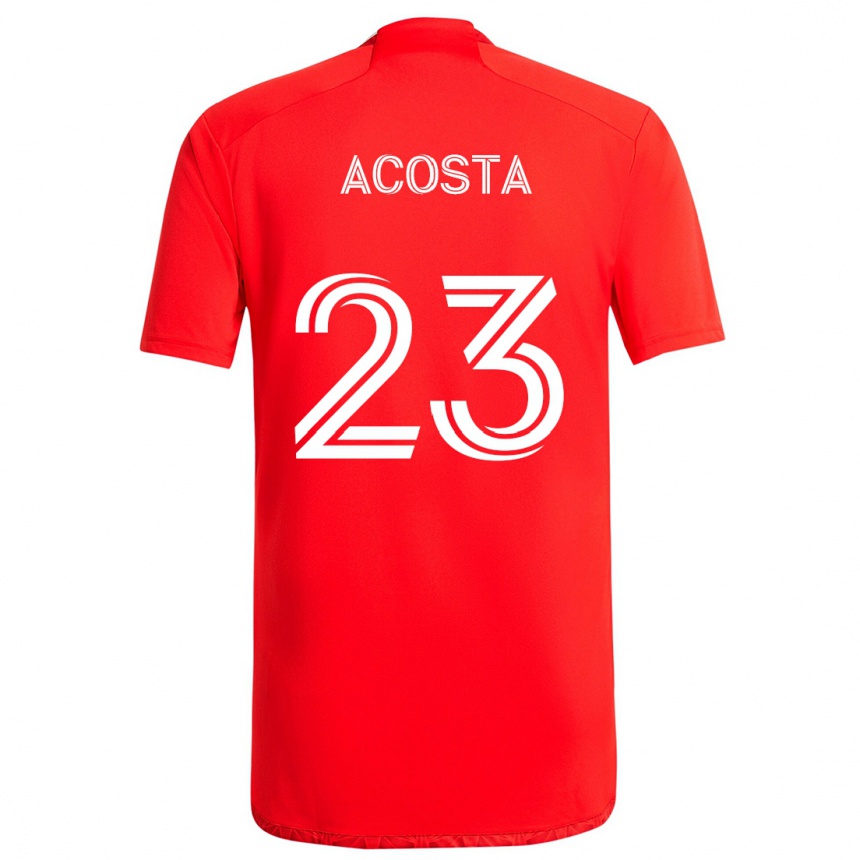 Kids Football Kellyn Acosta #23 Red White Home Jersey 2024/25 T-Shirt Uk