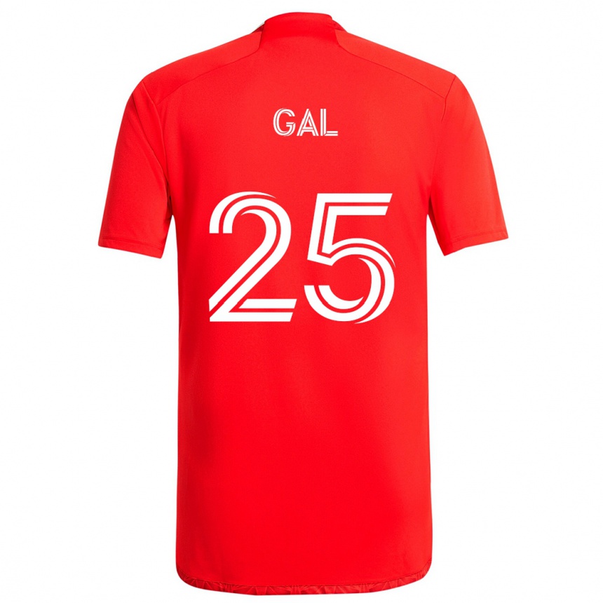 Kids Football Jeff Gal #25 Red White Home Jersey 2024/25 T-Shirt Uk