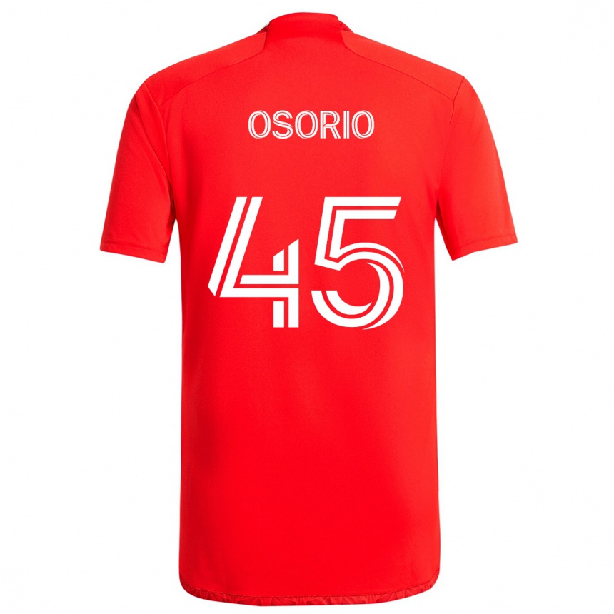 Kids Football Harold Osorio #45 Red White Home Jersey 2024/25 T-Shirt Uk