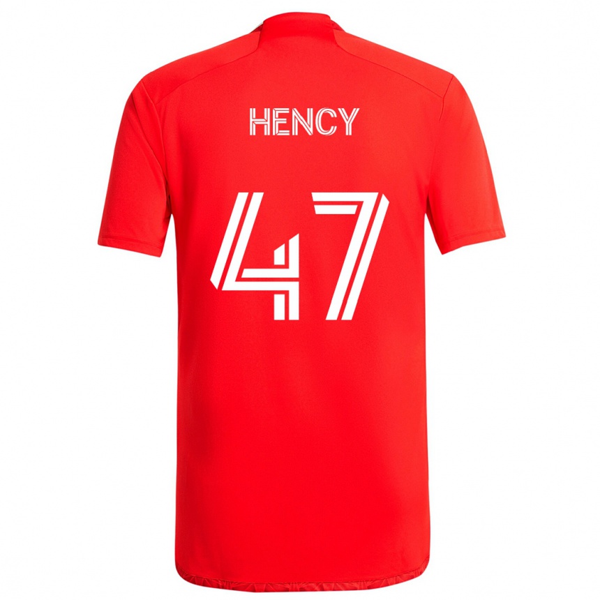 Kids Football Billy Hency #47 Red White Home Jersey 2024/25 T-Shirt Uk