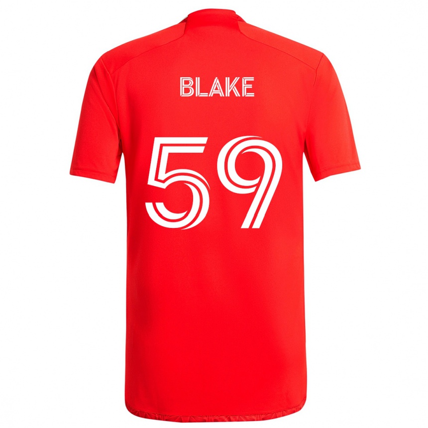 Kids Football Romain Blake #59 Red White Home Jersey 2024/25 T-Shirt Uk