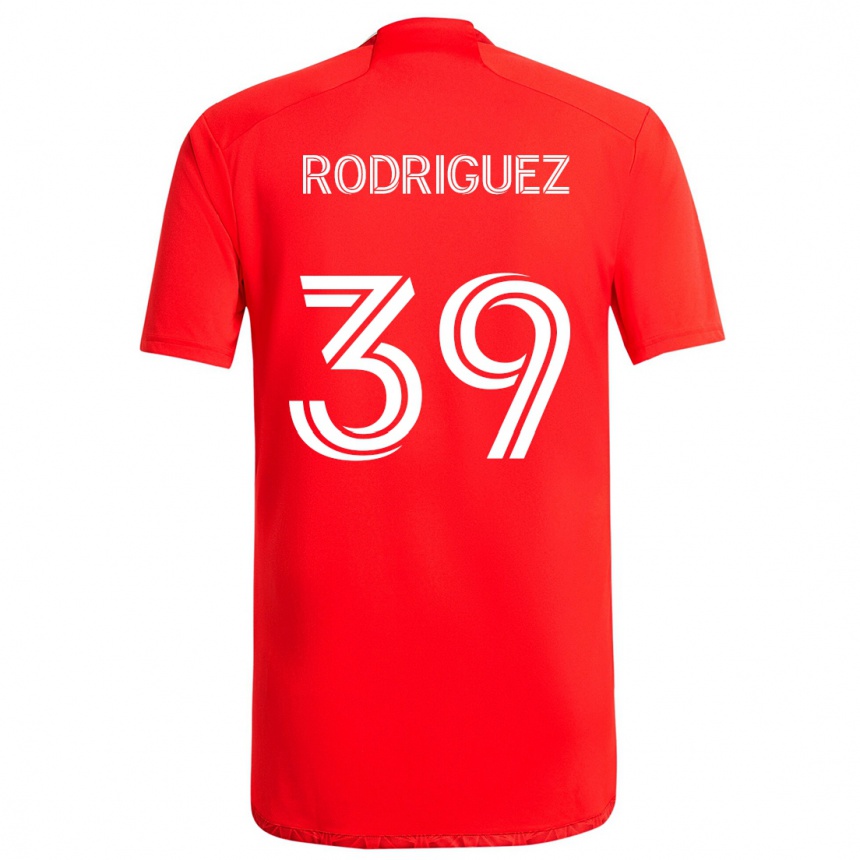 Kids Football Allan Rodriguez #39 Red White Home Jersey 2024/25 T-Shirt Uk