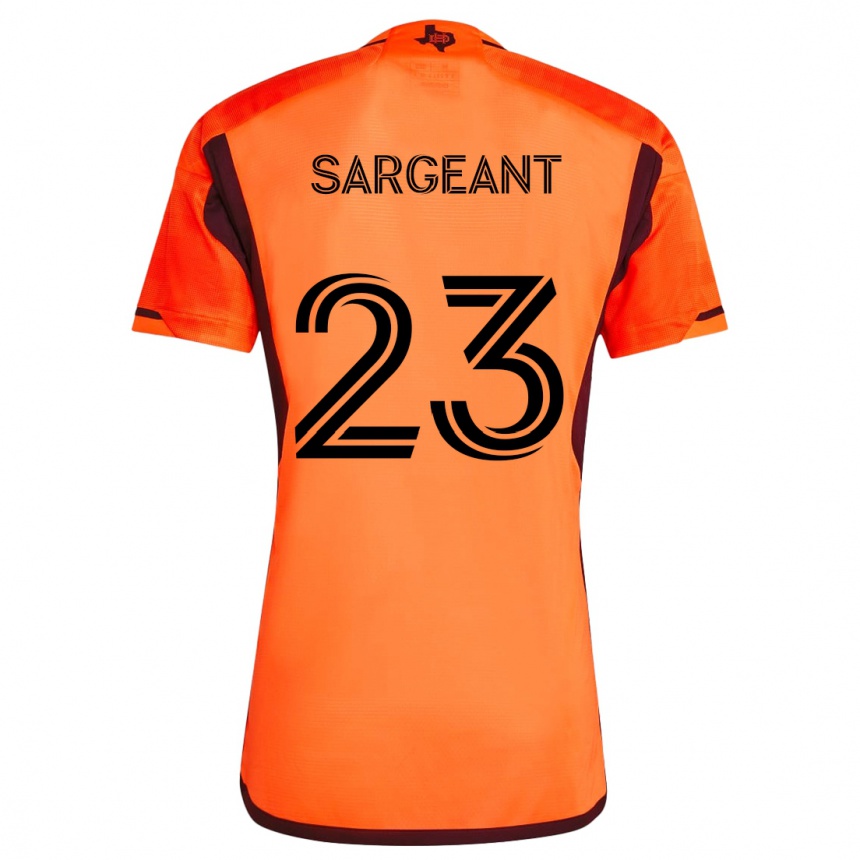 Kids Football Kieran Sargeant #23 Orange Black Home Jersey 2024/25 T-Shirt Uk