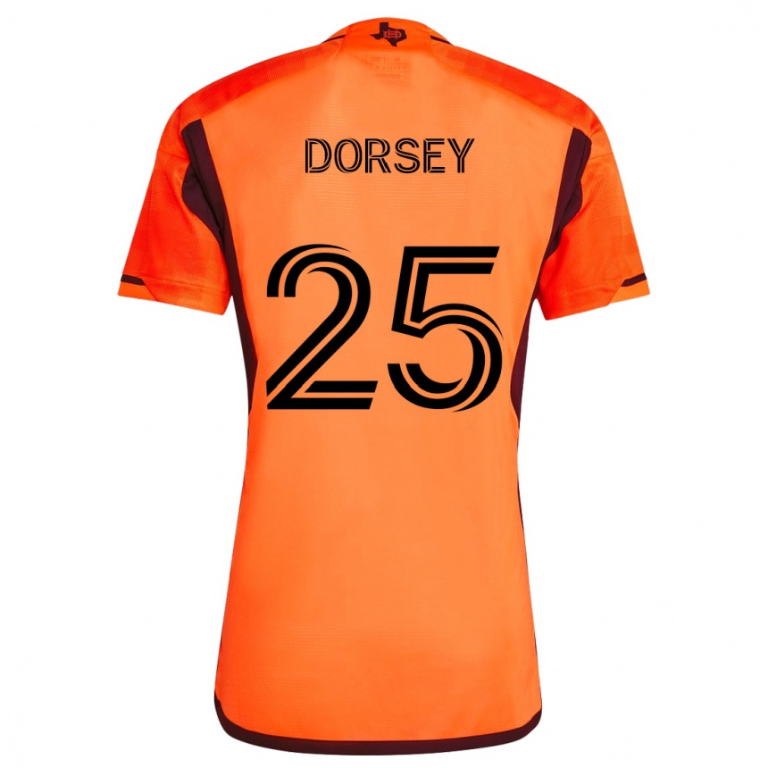 Kids Football Griffin Dorsey #25 Orange Black Home Jersey 2024/25 T-Shirt Uk