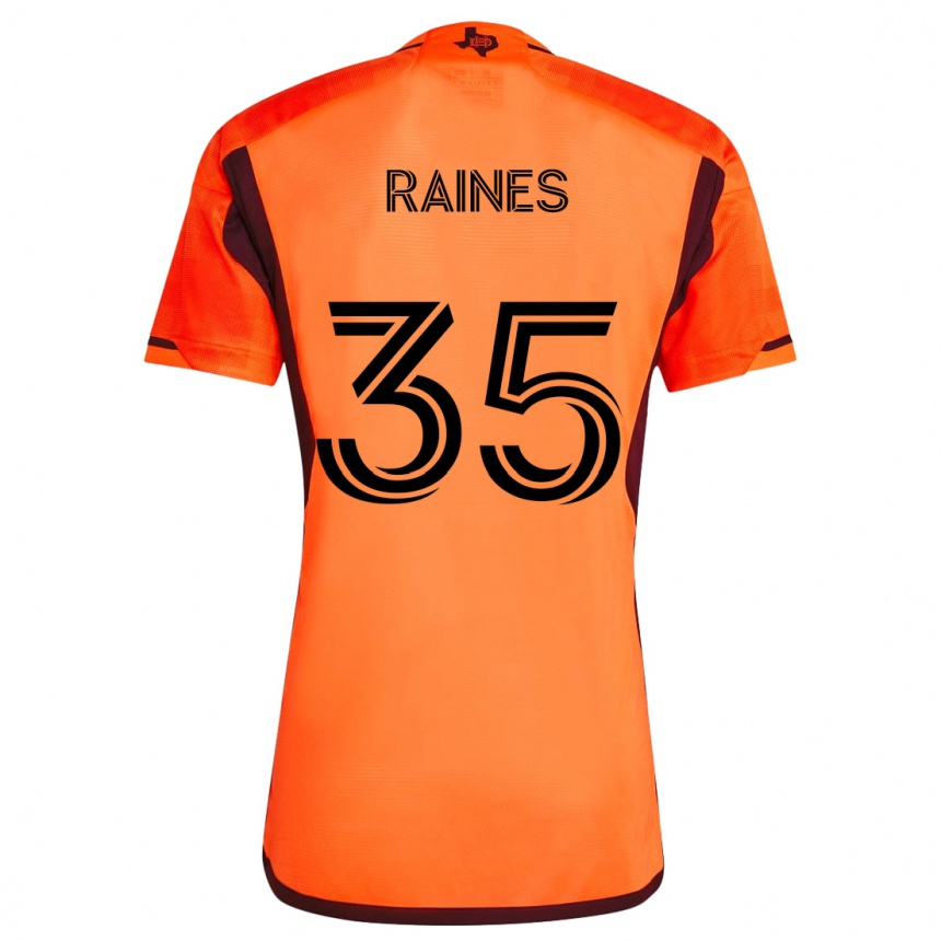 Kids Football Brooklyn Raines #35 Orange Black Home Jersey 2024/25 T-Shirt Uk