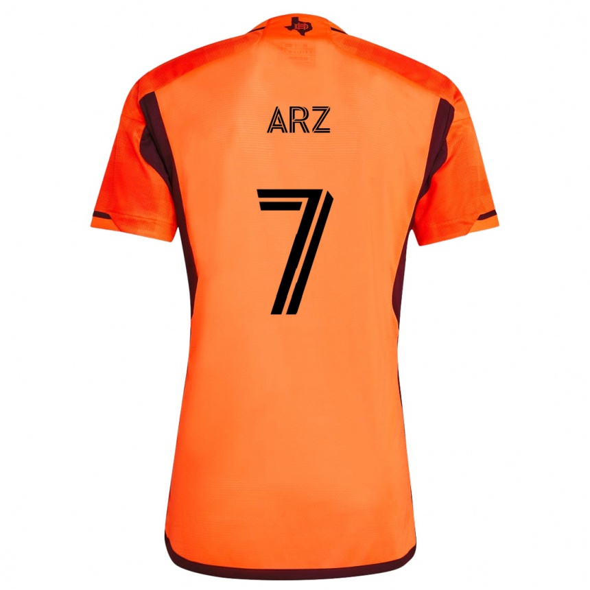 Kids Football Exon Arzú #7 Orange Black Home Jersey 2024/25 T-Shirt Uk