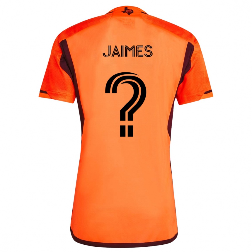 Kids Football Angel Jaimes #0 Orange Black Home Jersey 2024/25 T-Shirt Uk