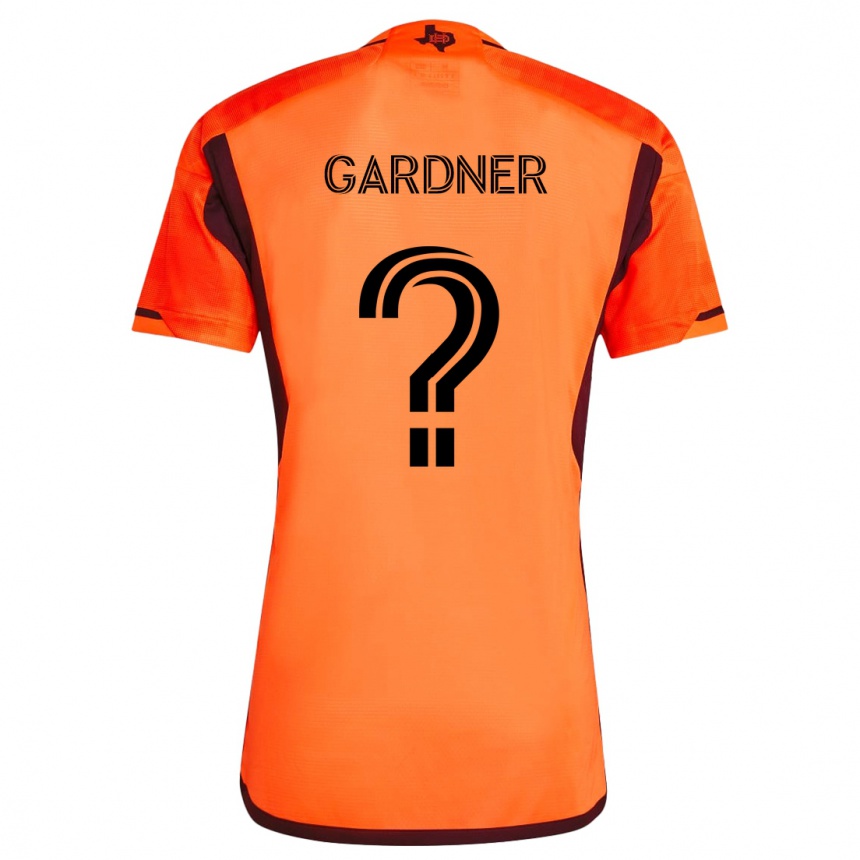 Kids Football Myles Gardner #0 Orange Black Home Jersey 2024/25 T-Shirt Uk