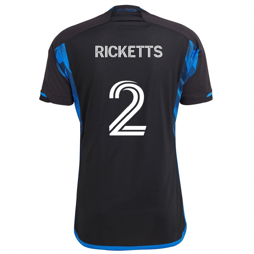 Kids Football Jamar Ricketts #2 Blue Black Home Jersey 2024/25 T-Shirt Uk