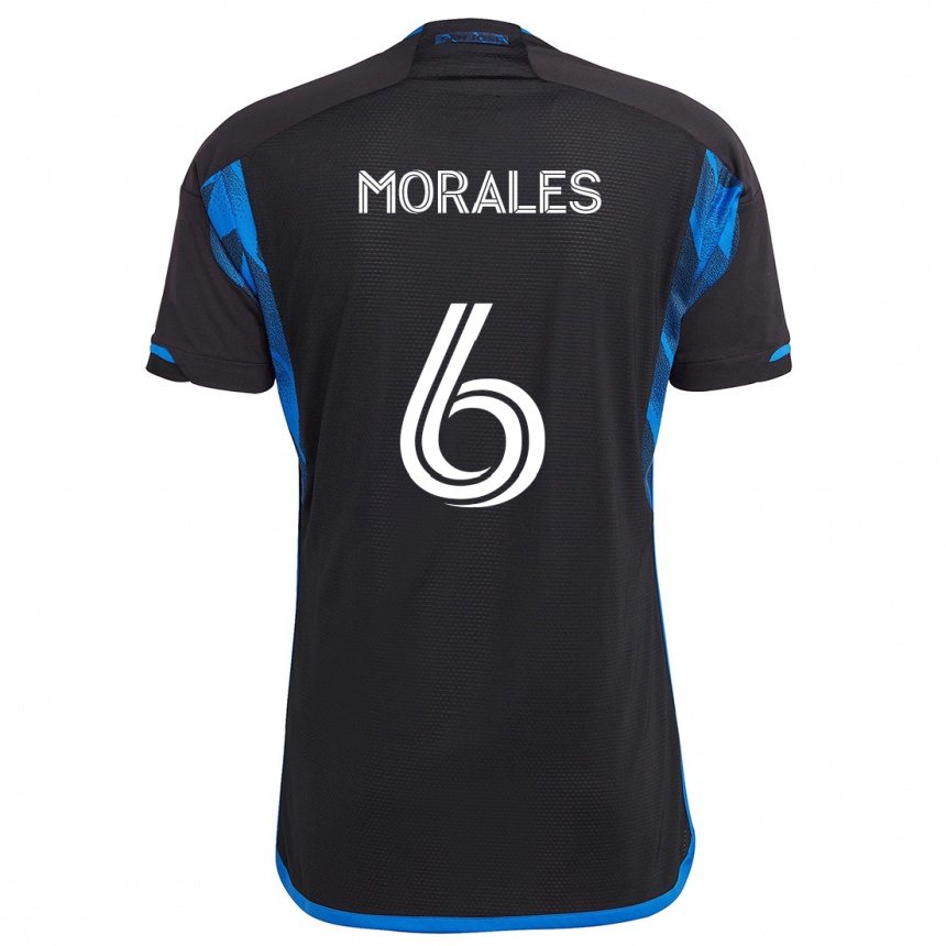 Kids Football Alfredo Morales #6 Blue Black Home Jersey 2024/25 T-Shirt Uk