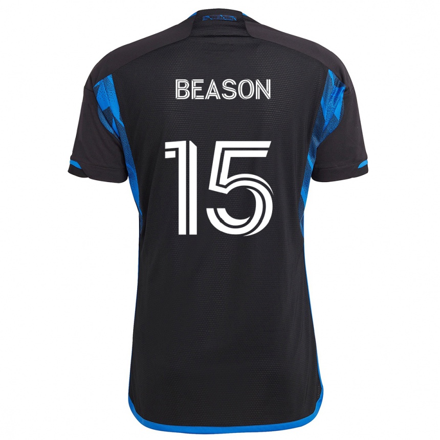 Kids Football Tanner Beason #15 Blue Black Home Jersey 2024/25 T-Shirt Uk