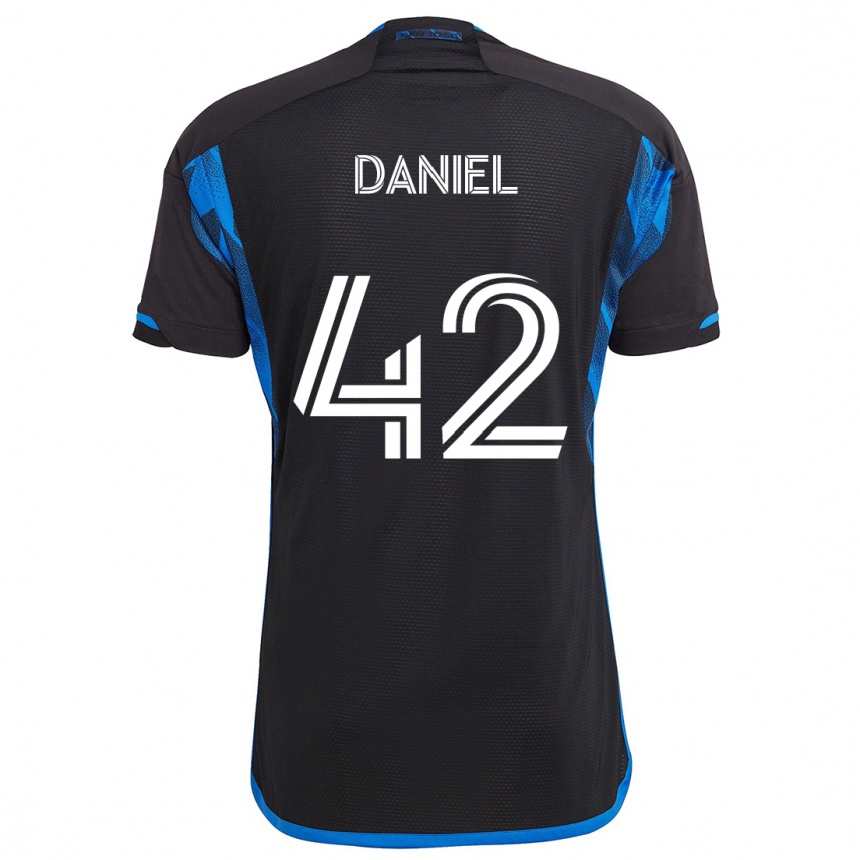 Kids Football Daniel #42 Blue Black Home Jersey 2024/25 T-Shirt Uk