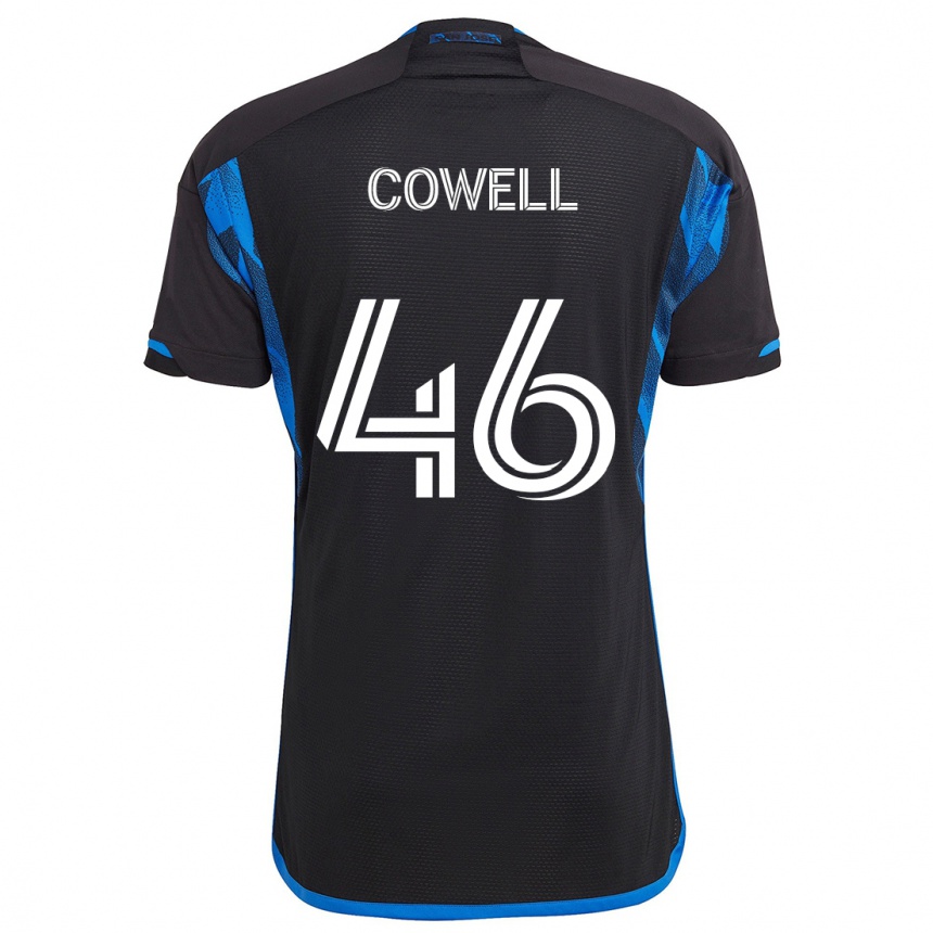 Kids Football Chance Cowell #46 Blue Black Home Jersey 2024/25 T-Shirt Uk