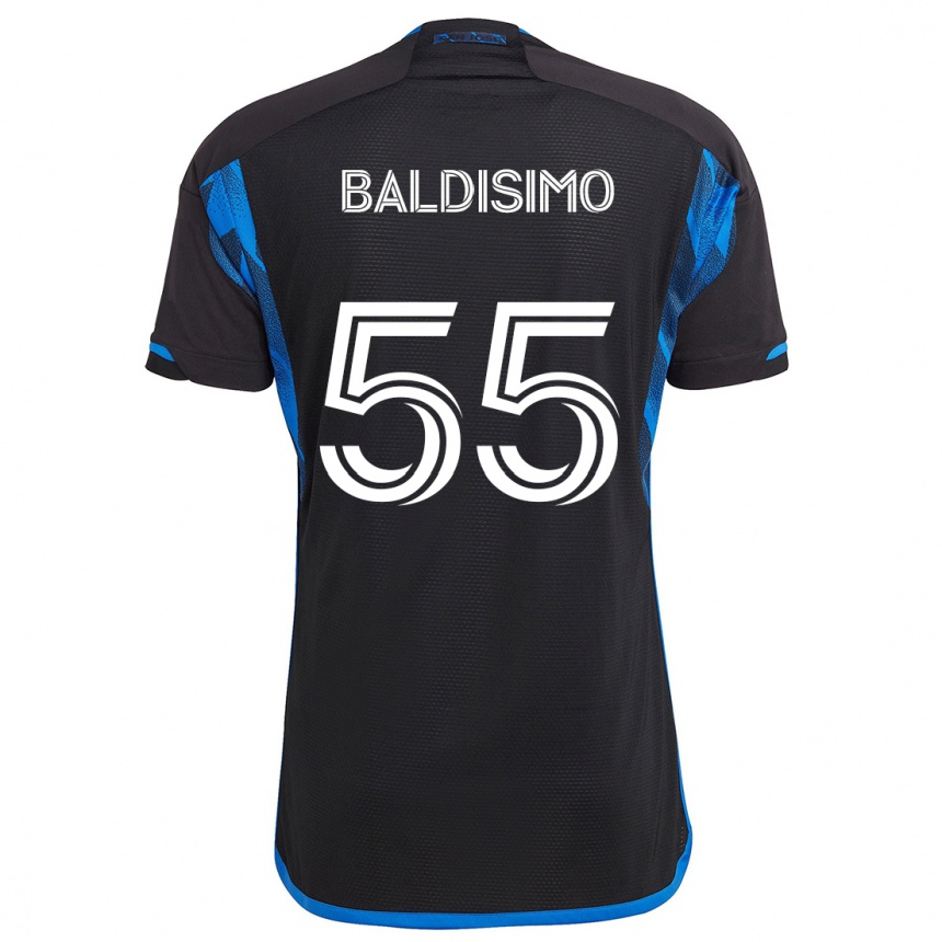 Kids Football Michael Baldisimo #55 Blue Black Home Jersey 2024/25 T-Shirt Uk