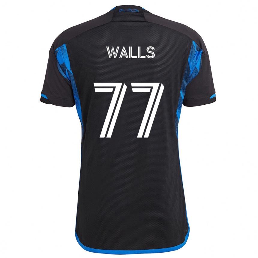 Kids Football Casey Walls #77 Blue Black Home Jersey 2024/25 T-Shirt Uk