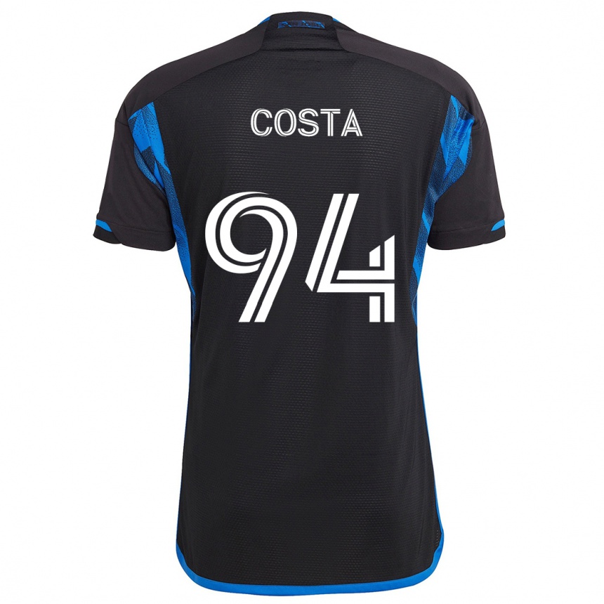 Kids Football Vítor Costa #94 Blue Black Home Jersey 2024/25 T-Shirt Uk