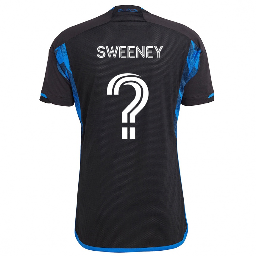 Kids Football D Sweeney #0 Blue Black Home Jersey 2024/25 T-Shirt Uk