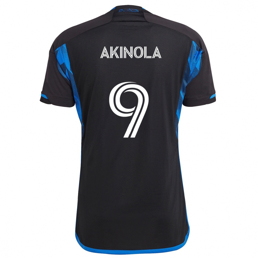 Kids Football Ayo Akinola #9 Blue Black Home Jersey 2024/25 T-Shirt Uk