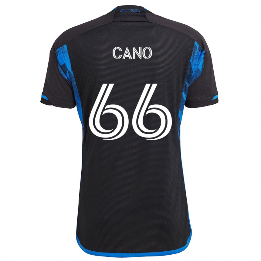 Kids Football Alejandro Cano #66 Blue Black Home Jersey 2024/25 T-Shirt Uk