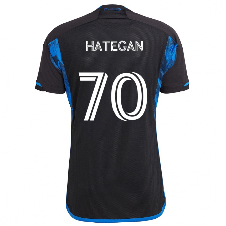 Kids Football Roberto Hategan #70 Blue Black Home Jersey 2024/25 T-Shirt Uk