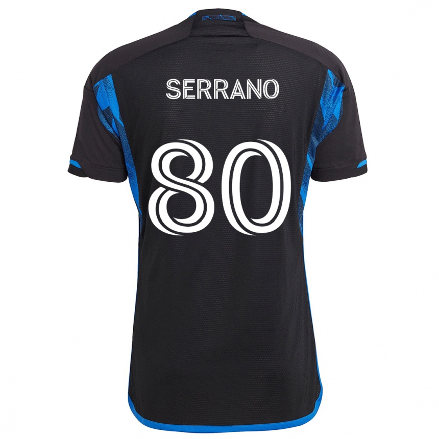 Kids Football David Serrano #80 Blue Black Home Jersey 2024/25 T-Shirt Uk