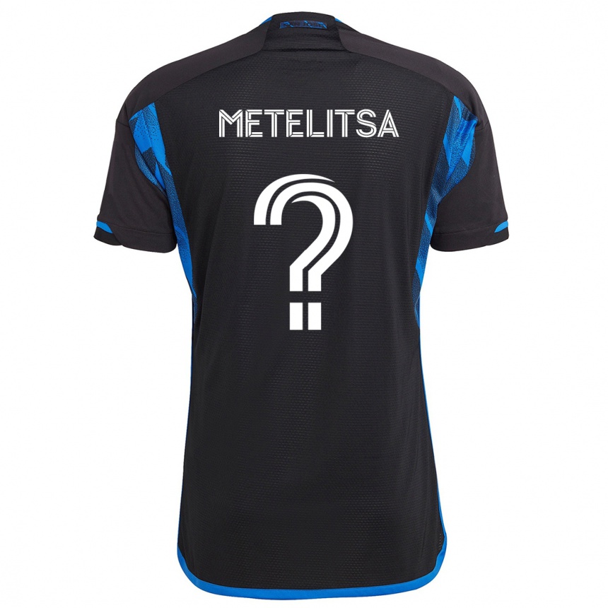 Kids Football Christian Metelitsa #0 Blue Black Home Jersey 2024/25 T-Shirt Uk