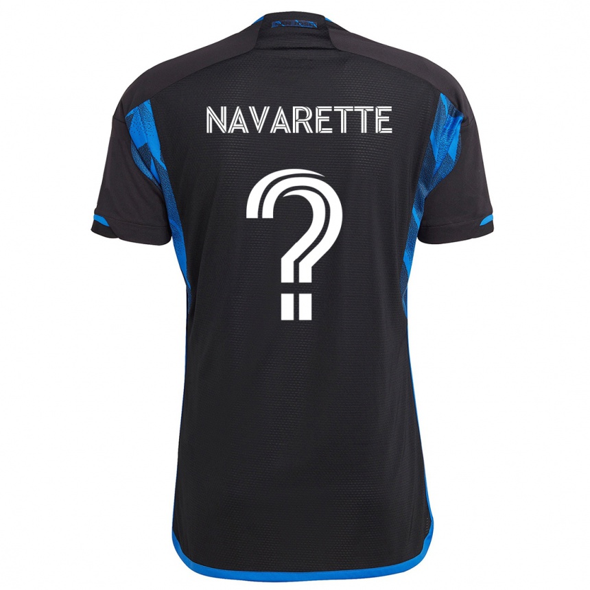 Kids Football Samuel Navarette #0 Blue Black Home Jersey 2024/25 T-Shirt Uk