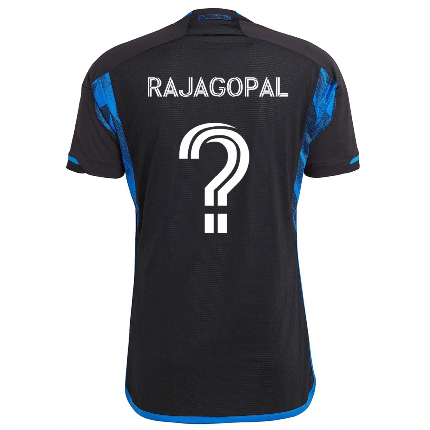 Kids Football Rohan Rajagopal #0 Blue Black Home Jersey 2024/25 T-Shirt Uk