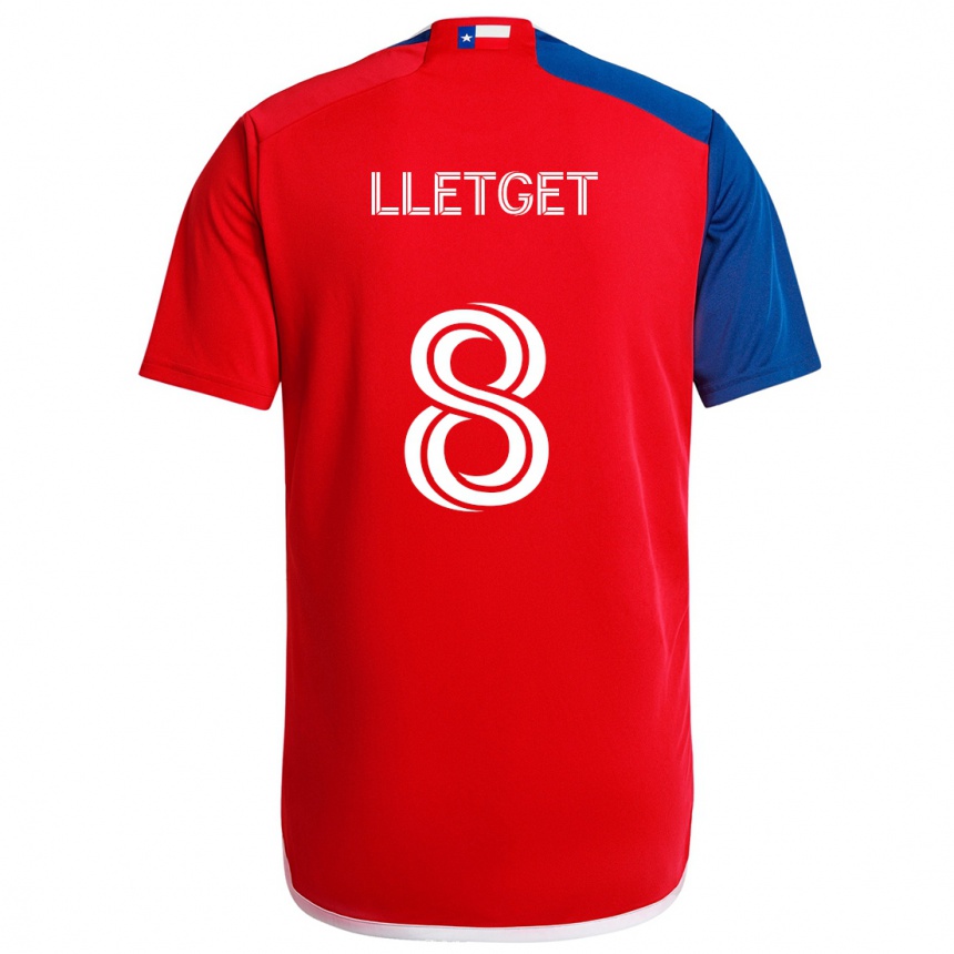 Kids Football Sebastian Lletget #8 Blue Red Home Jersey 2024/25 T-Shirt Uk