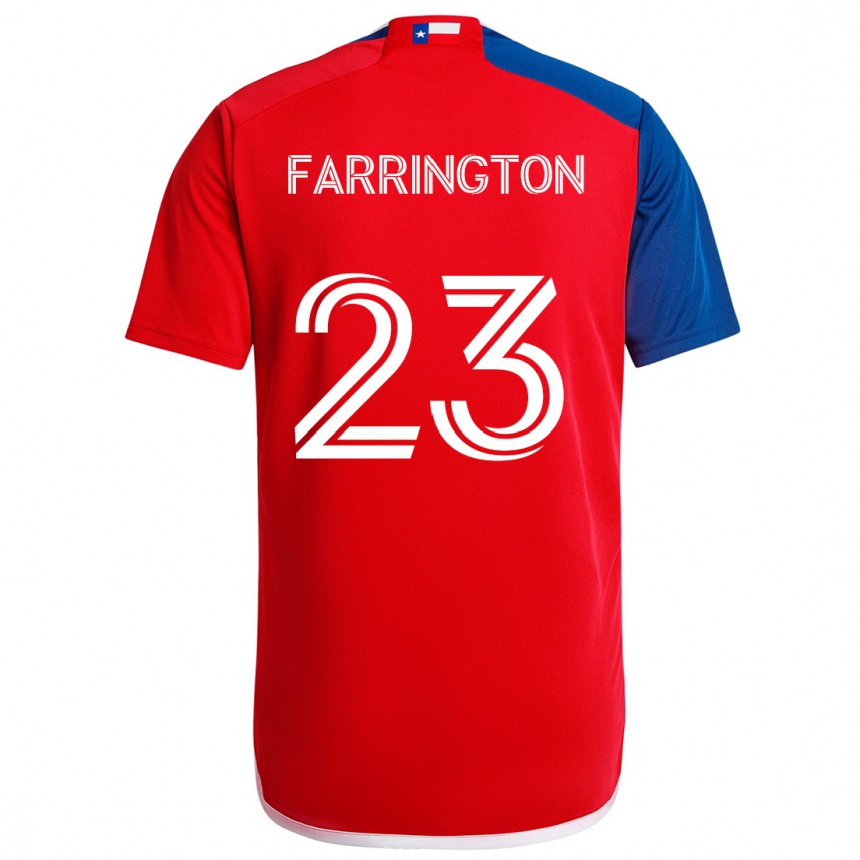 Kids Football Logan Farrington #23 Blue Red Home Jersey 2024/25 T-Shirt Uk