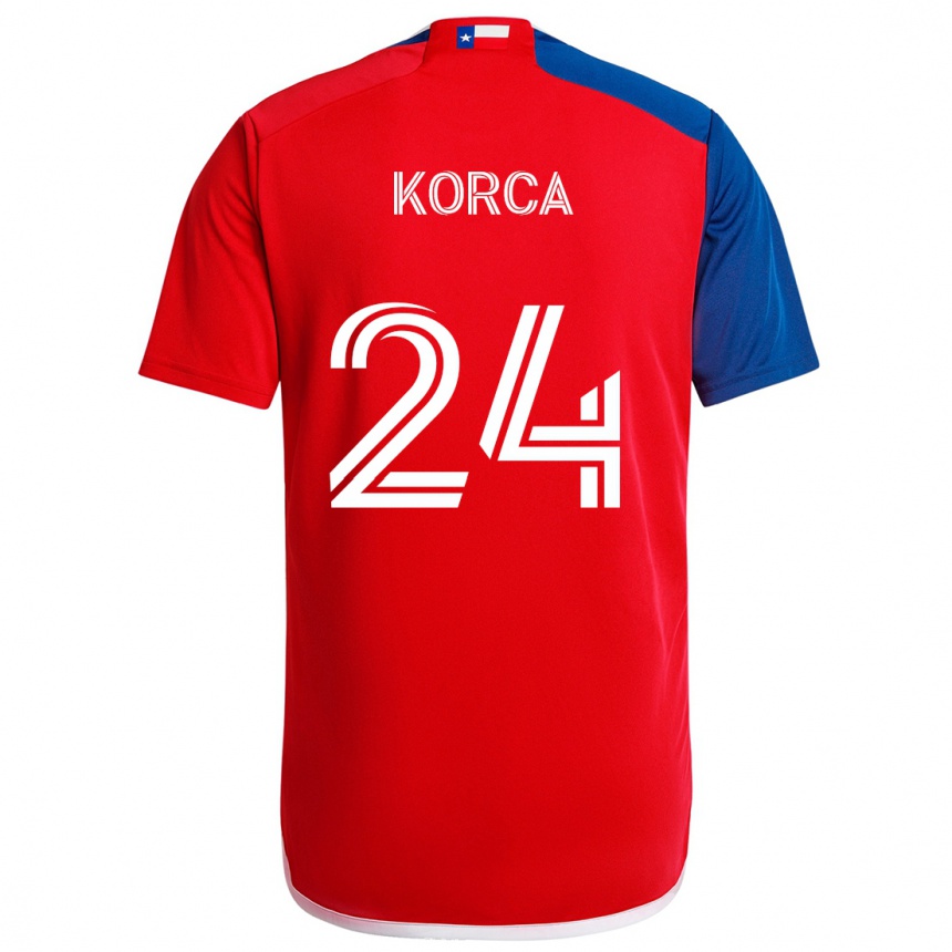 Kids Football Amet Korca #24 Blue Red Home Jersey 2024/25 T-Shirt Uk