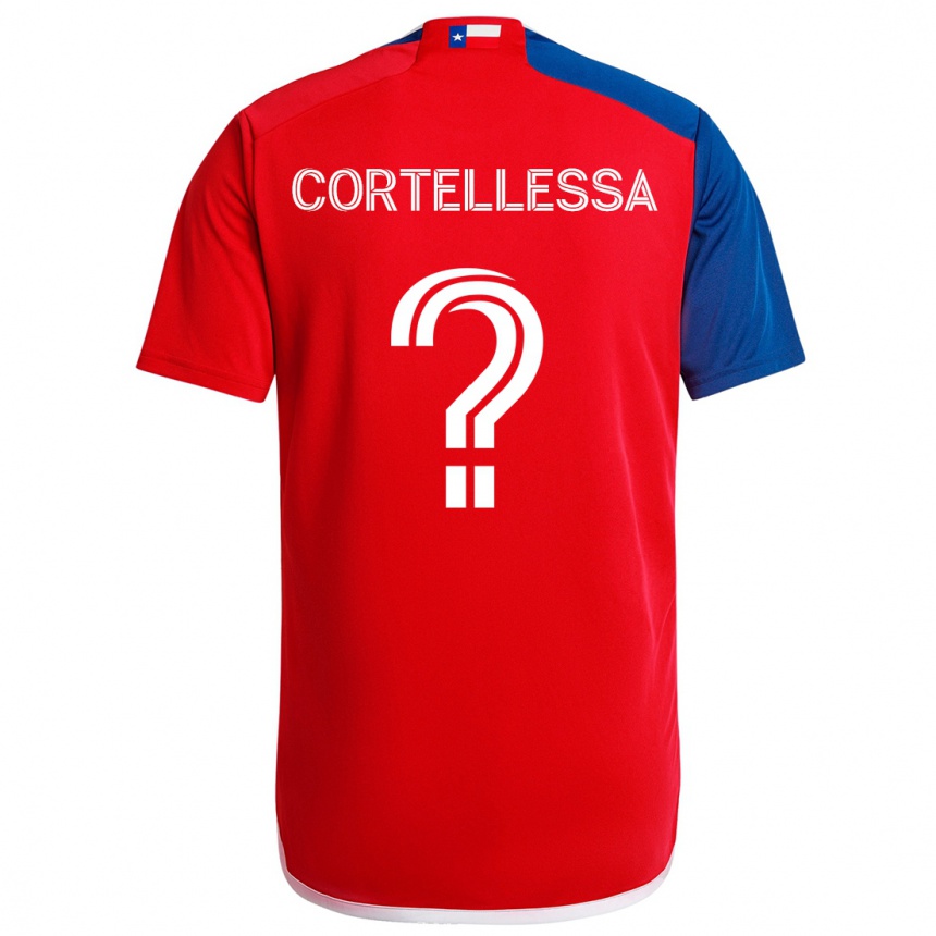 Kids Football Michael Cortellessa #0 Blue Red Home Jersey 2024/25 T-Shirt Uk