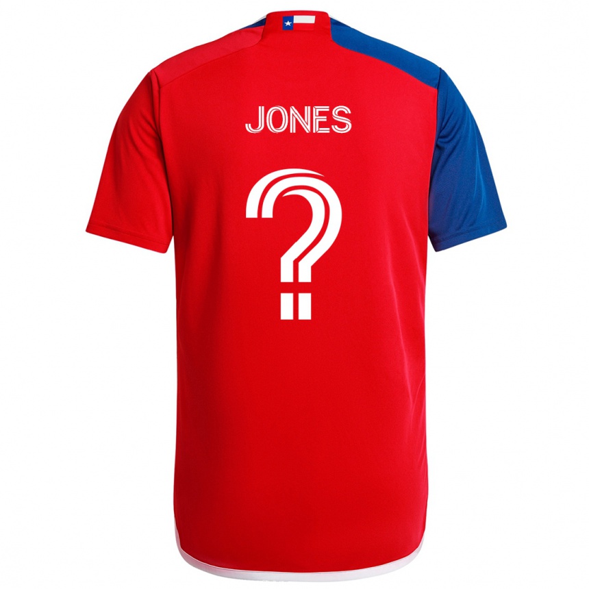 Kids Football Jordan Jones #0 Blue Red Home Jersey 2024/25 T-Shirt Uk