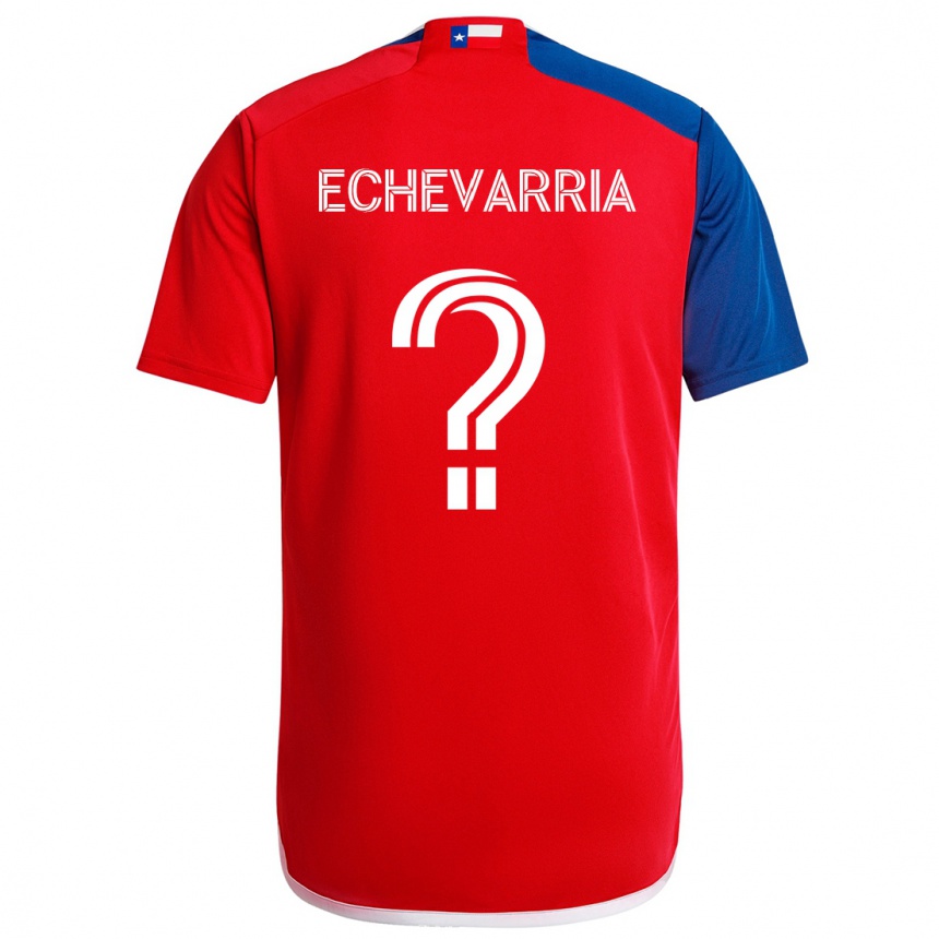 Kids Football Diego Echevarria #0 Blue Red Home Jersey 2024/25 T-Shirt Uk