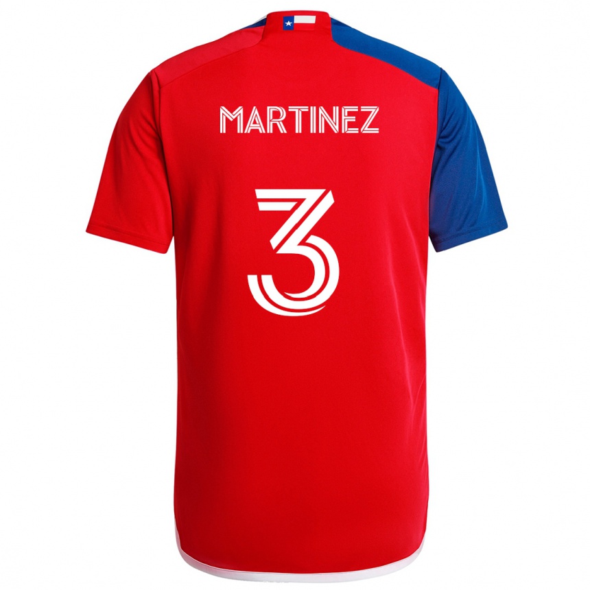 Kids Football José Antonio Martínez #3 Blue Red Home Jersey 2024/25 T-Shirt Uk