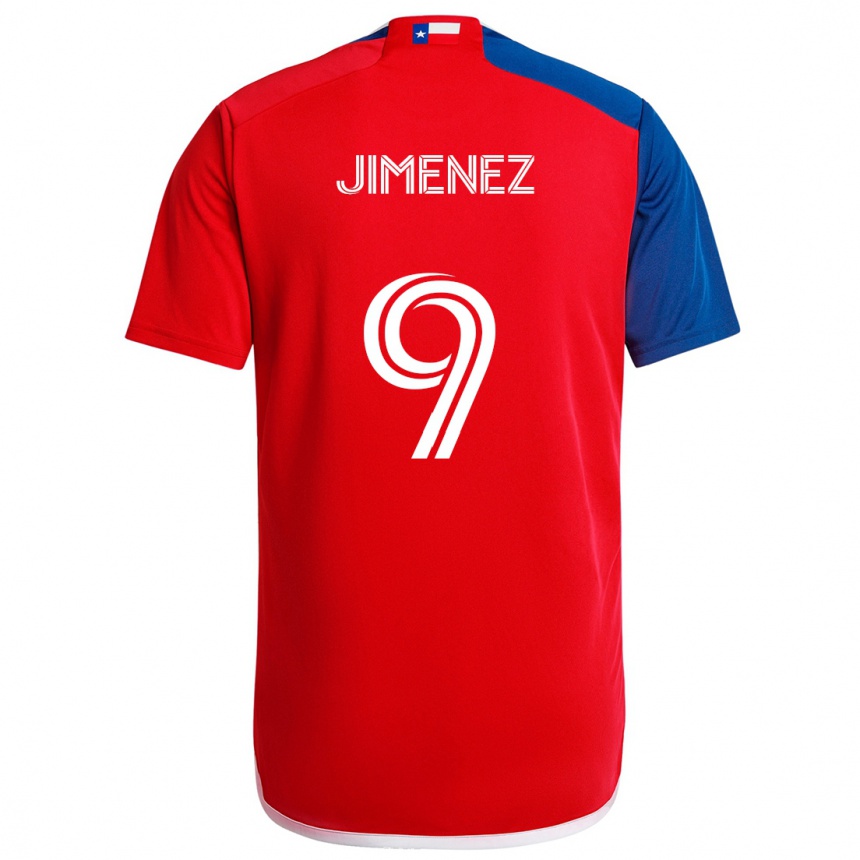 Kids Football Jesús Jiménez #9 Blue Red Home Jersey 2024/25 T-Shirt Uk