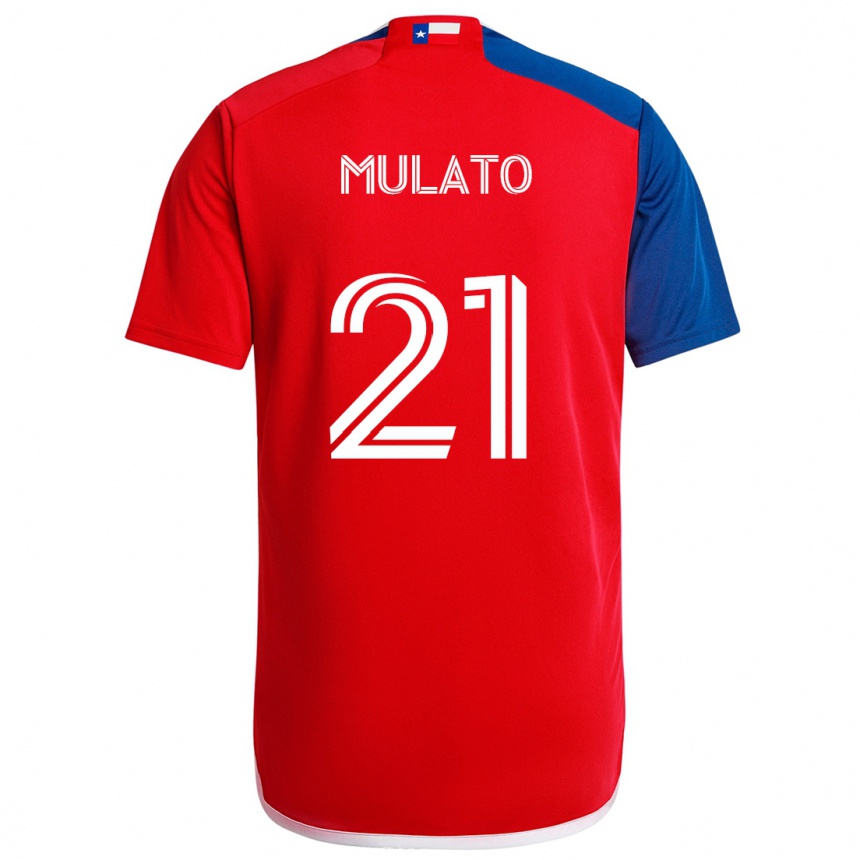 Kids Football José Mulato #21 Blue Red Home Jersey 2024/25 T-Shirt Uk