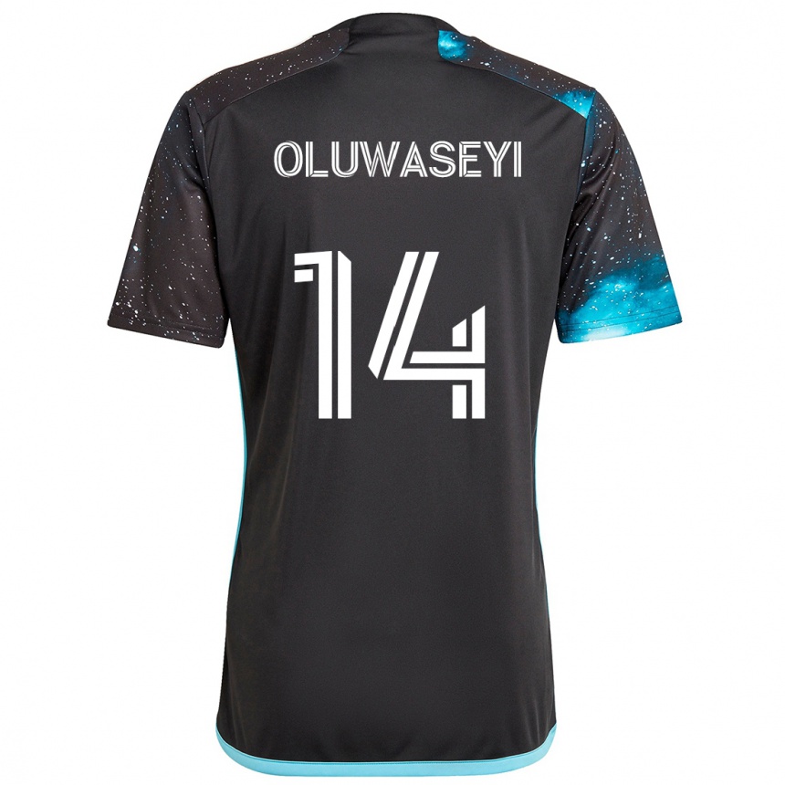 Kids Football Tani Oluwaseyi #14 Black Blue Home Jersey 2024/25 T-Shirt Uk