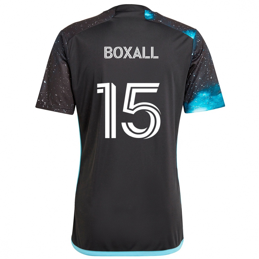 Kids Football Michael Boxall #15 Black Blue Home Jersey 2024/25 T-Shirt Uk