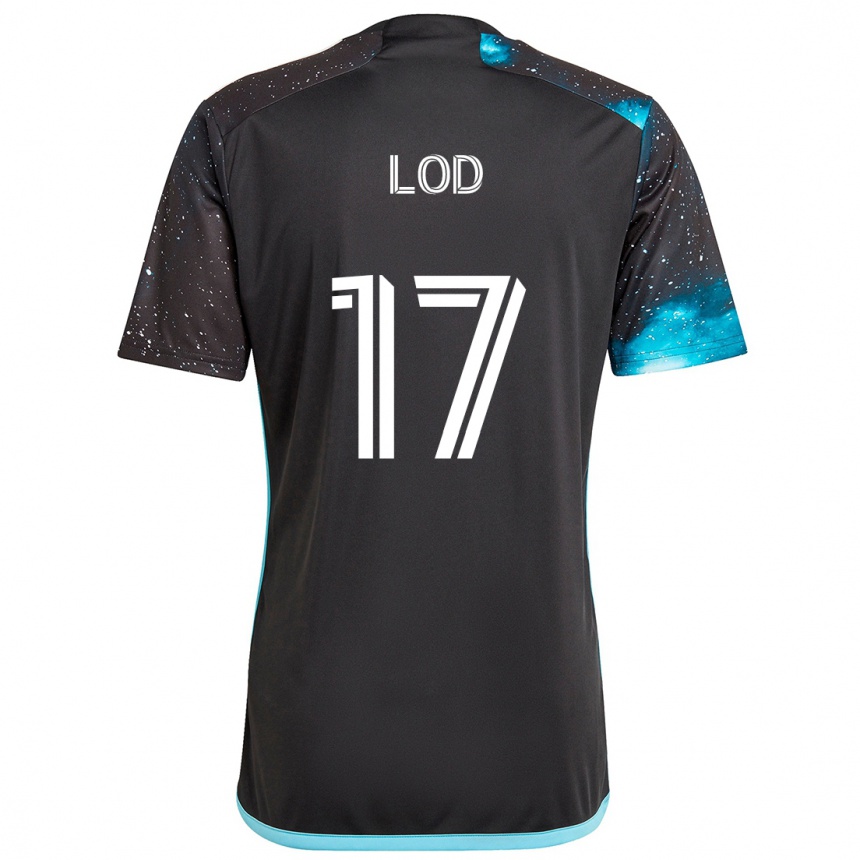 Kids Football Robin Lod #17 Black Blue Home Jersey 2024/25 T-Shirt Uk