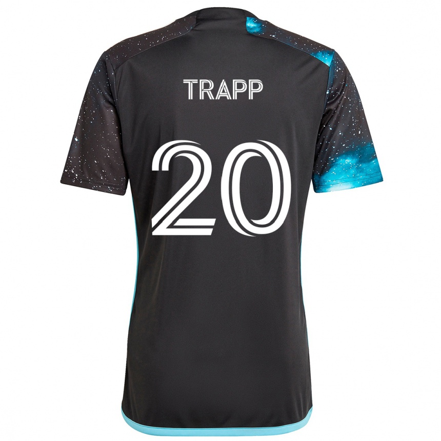 Kids Football Wil Trapp #20 Black Blue Home Jersey 2024/25 T-Shirt Uk