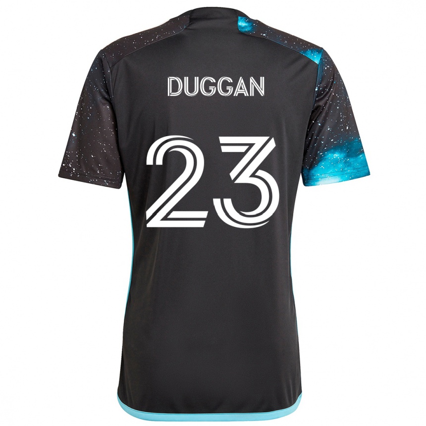 Kids Football Morris Duggan #23 Black Blue Home Jersey 2024/25 T-Shirt Uk