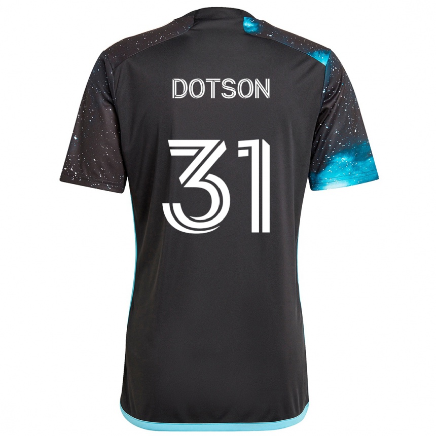 Kids Football Hassani Dotson #31 Black Blue Home Jersey 2024/25 T-Shirt Uk