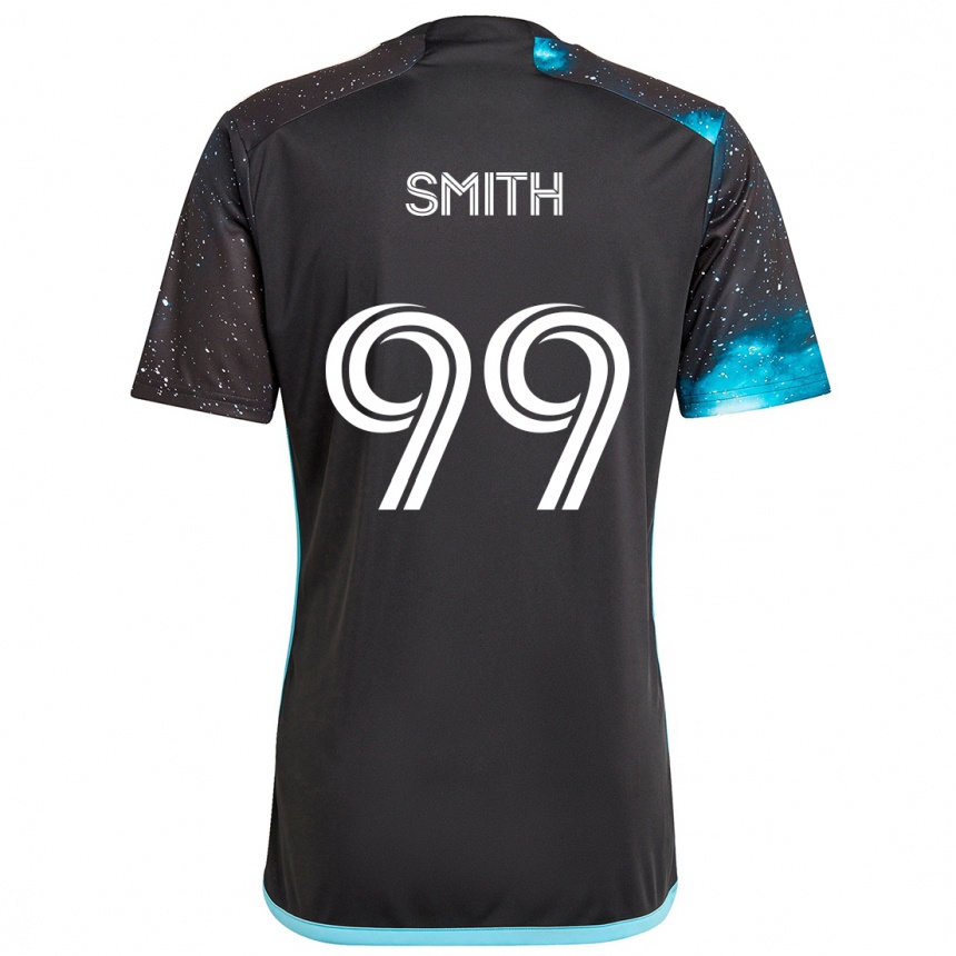 Kids Football Jordan Adebayo-Smith #99 Black Blue Home Jersey 2024/25 T-Shirt Uk